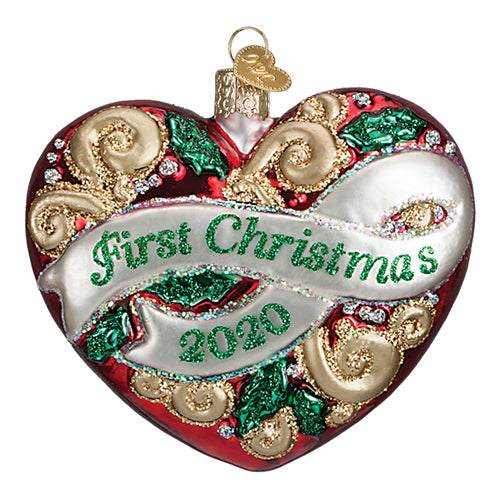 Old World Christmas, 2020 First Christmas Heart Ornament