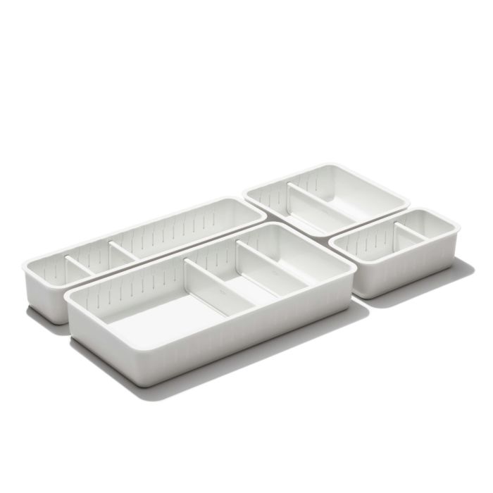 OXO, 4-Piece Complete Adjustable Drawer Bin Set