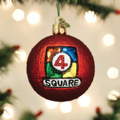 Old World Christmas, 4 Square Ball Ornament