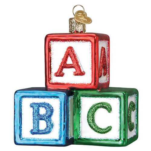 Old World Christmas, ABC Blocks Ornament 3.5"