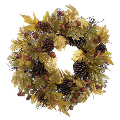 Allstate Floral, Acorn & Cone with Maple Wreath 22"