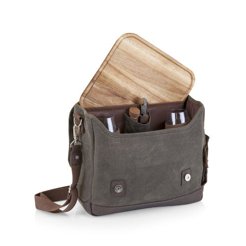 PicnicTime, Adventure Khaki & Brown Wine Tote