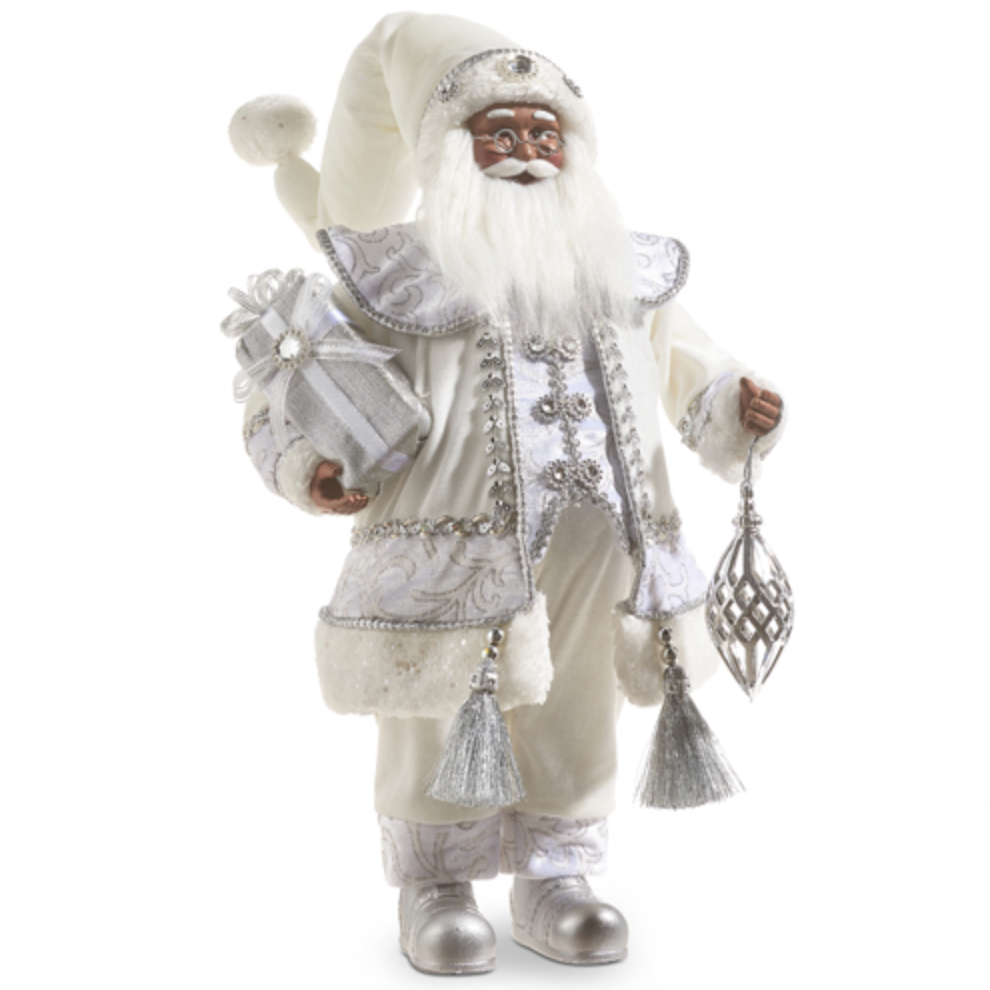 Raz, African American Winter Frost Santa 18.5"