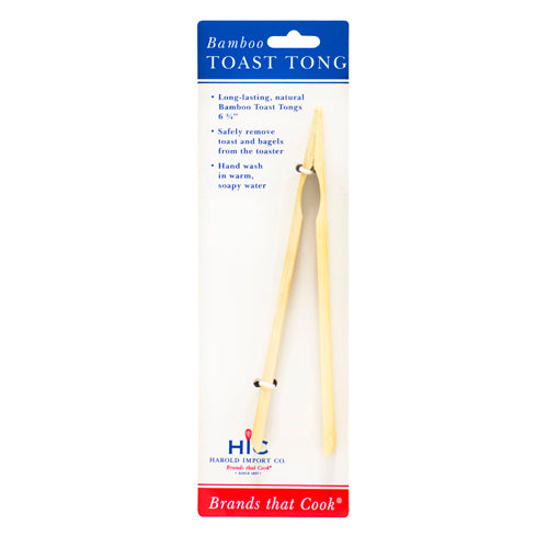 Harold Imports Company, Bamboo Toast Tongs 6.75"