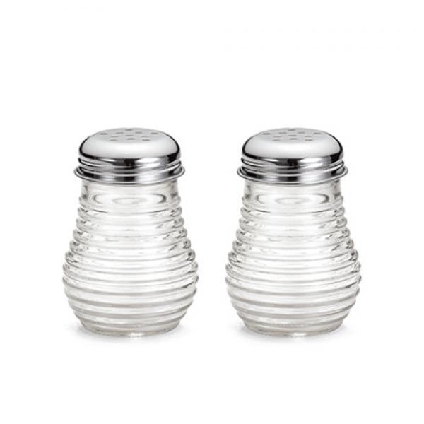 TableCraft, Beehive Glass Shakers Set of 2 6oz