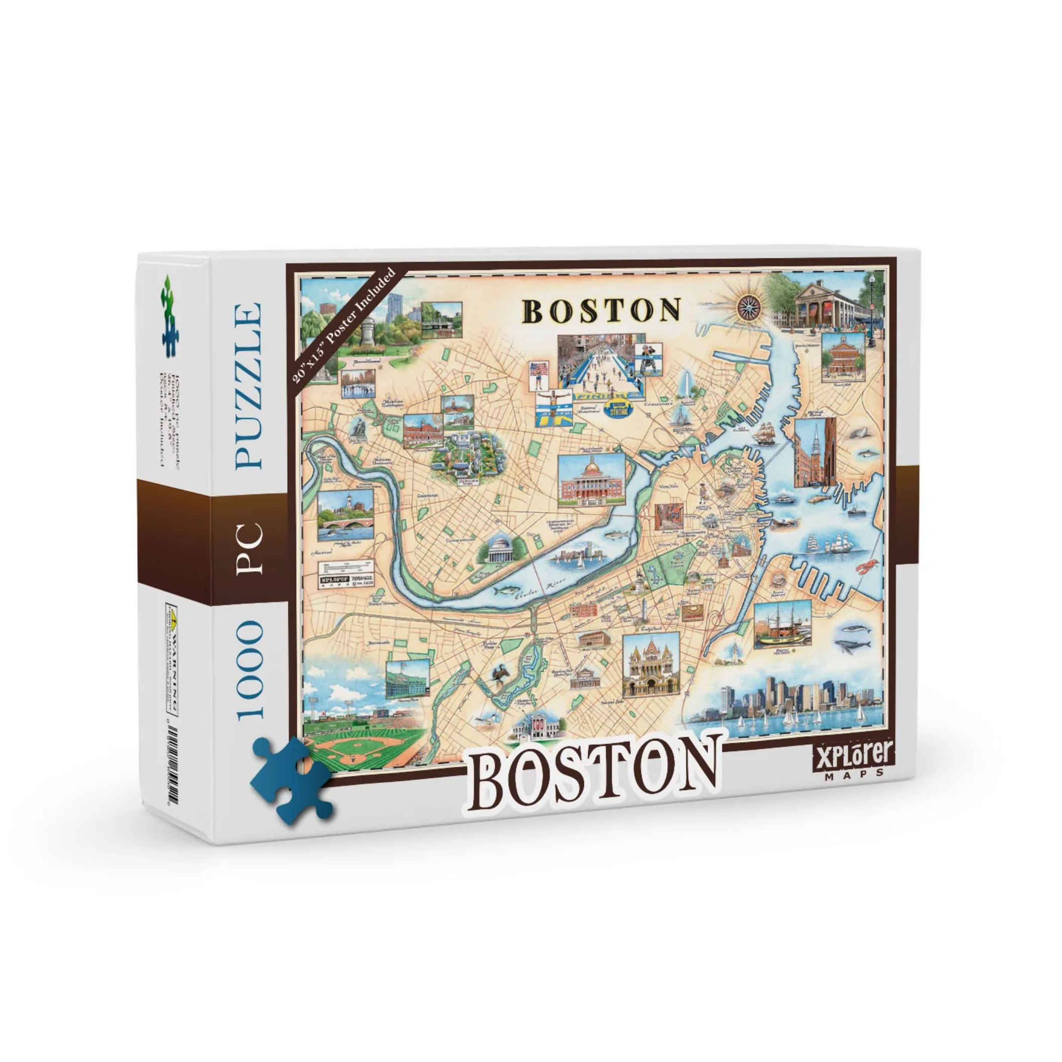 Xplorer Maps, Boston 1,000 Piece Puzzle