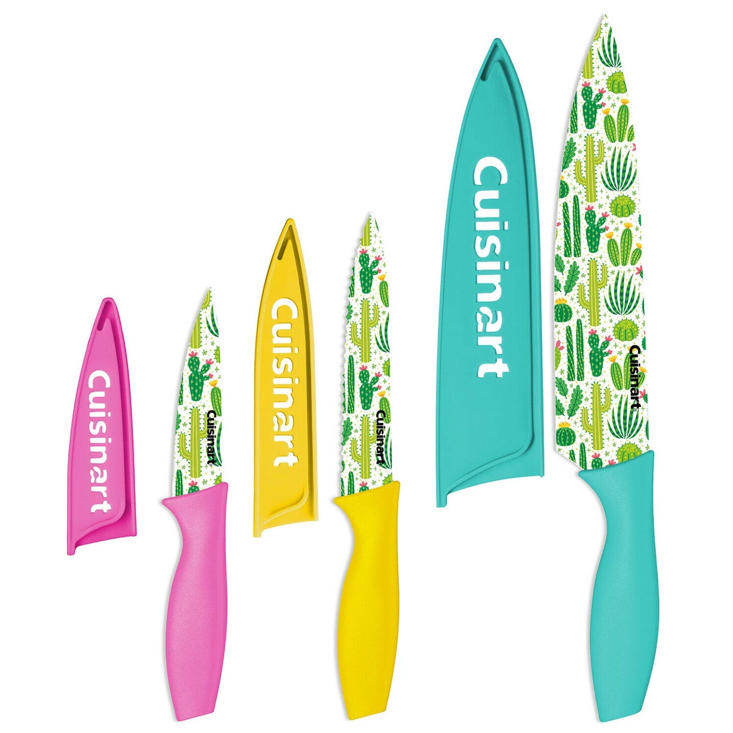 Cuisinart, Cactus Print Printed Chef Knife Set of 6