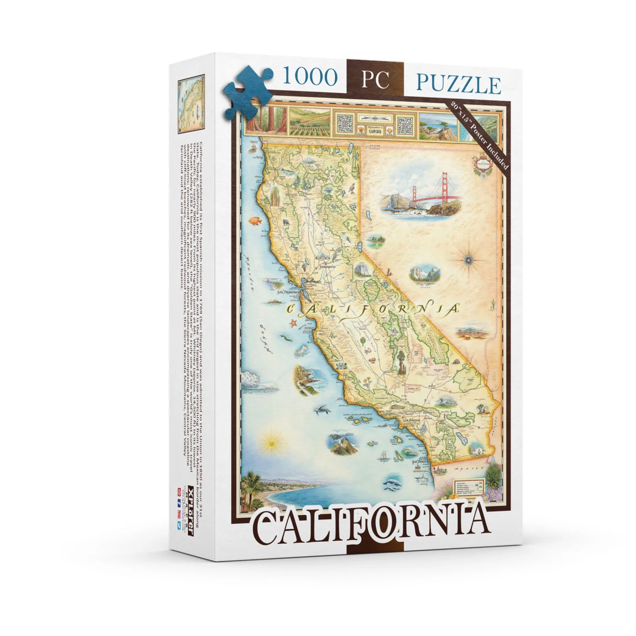 Xplorer Maps, California 1,000 Piece Puzzle