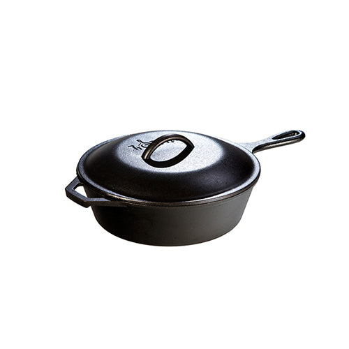 Lodge, Cast Iron Covered Deep Skillet 10.25" 3.2 Quart