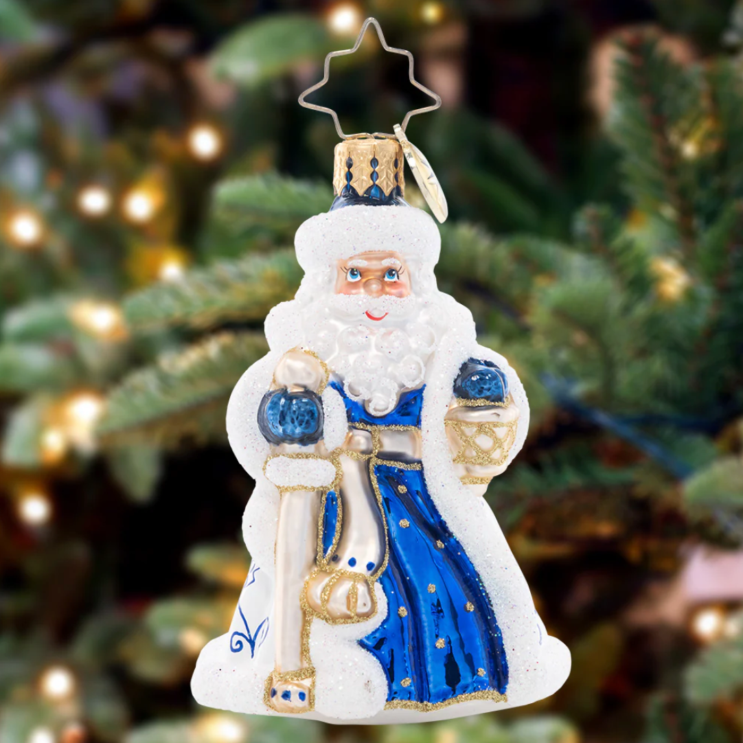 Radko, Cheerful Chinoiserie Santa Gem Ornament