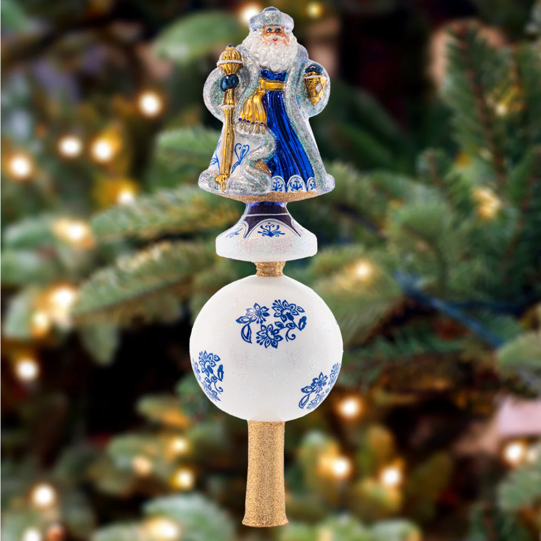 Radko, Chinoiserie Elegance Santa Finial Tree Topper