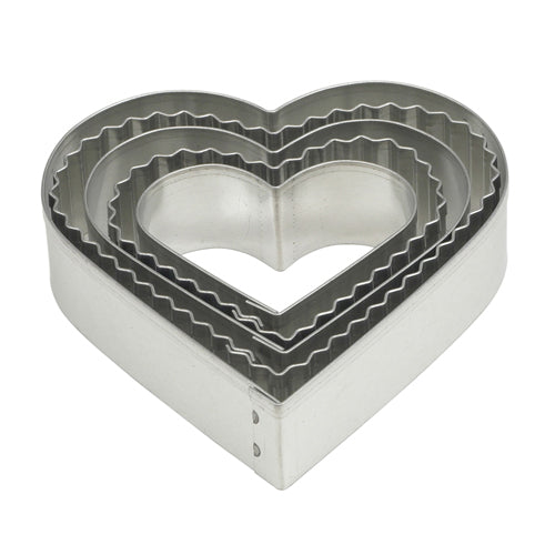 Mrs. Anderson's Baking, Crinkle Heart Cookie Cutter Set of 5