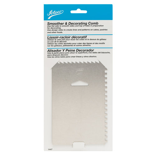 Ateco, Decorating Comb & Icing Smoother 4 x 6"