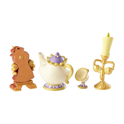 Couture de Force, Enchanted Objects Lumiere, Mrs. Potts, Chip, & Cogsworth Set of 4