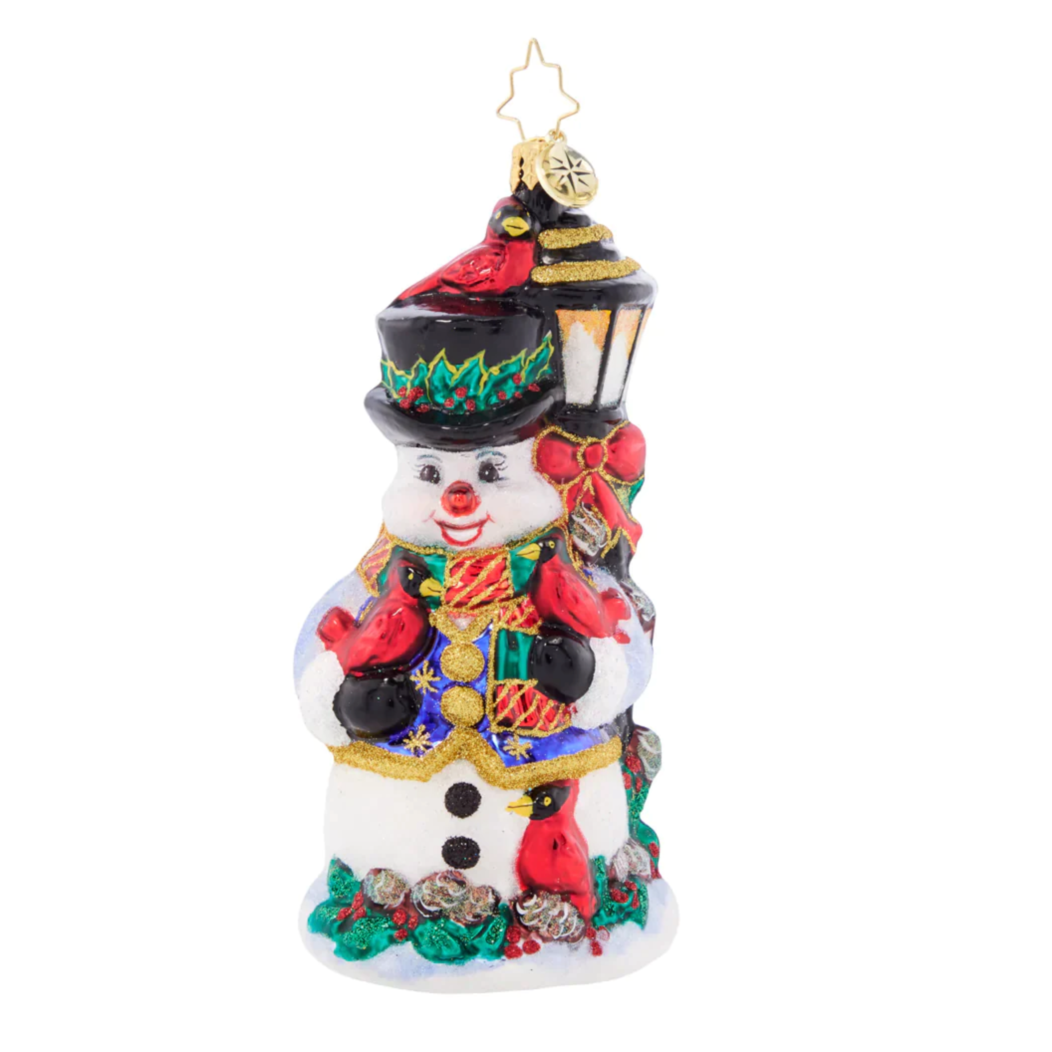 Radko, Feathered Friends Snowman Ornament