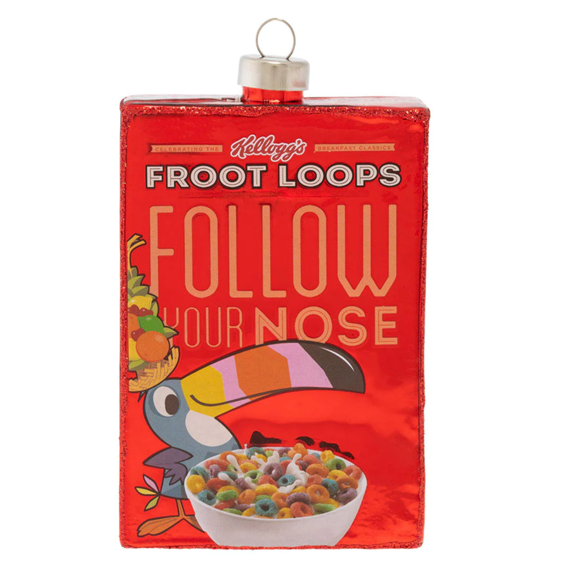 Kat & Annie, Froot Loops™ Vintage Cereal Box Ornament