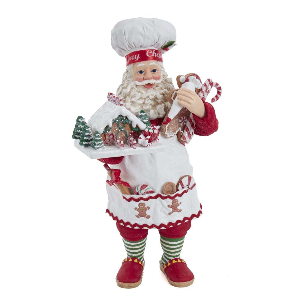 Fabriche, Gingerbread Chef Santa 10.5"