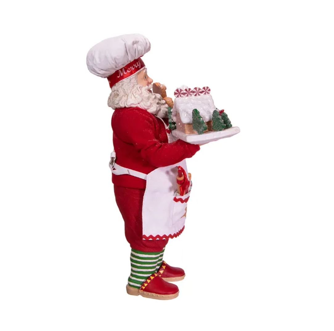 Fabriche, Gingerbread Chef Santa 10.5"