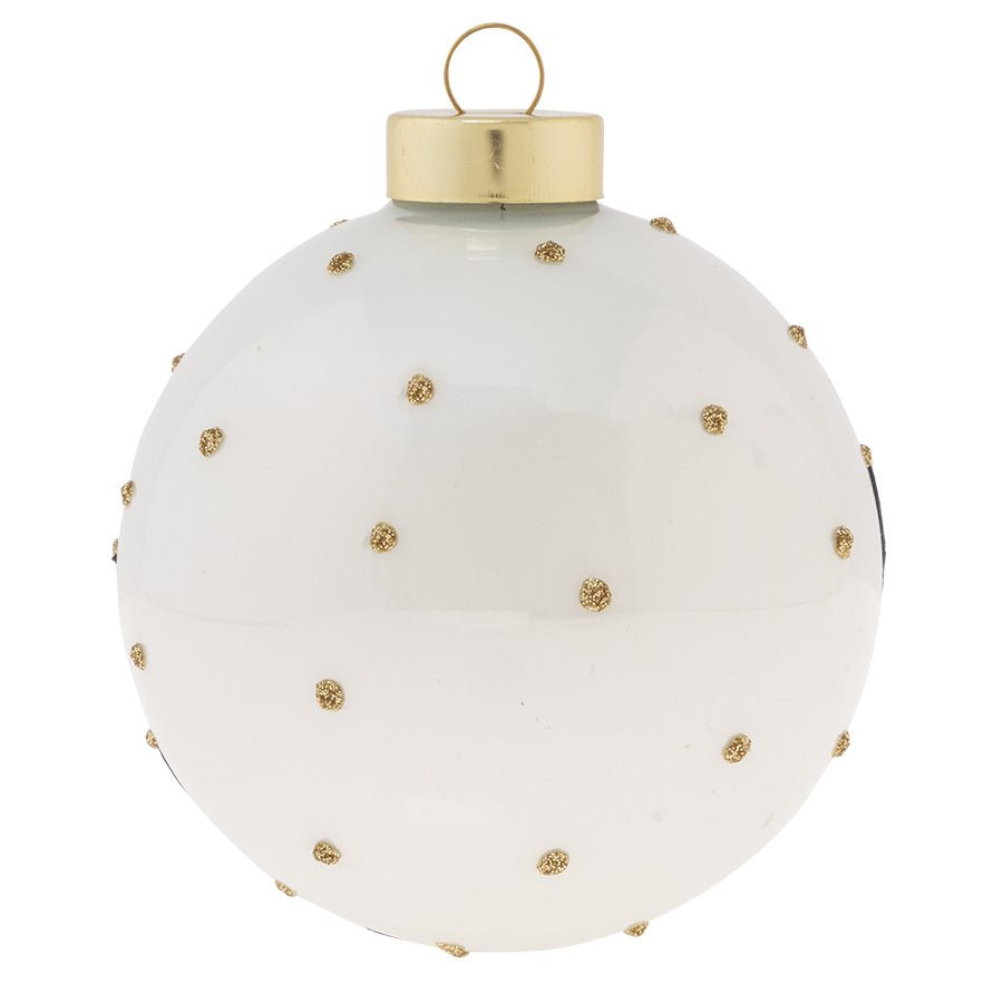 Kat & Annie, Golden Bees & Flowers Round Ornament