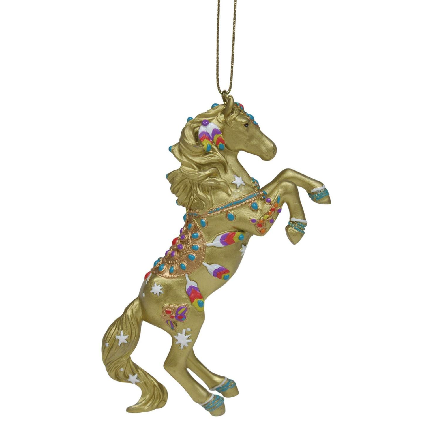 Trail of Painted Ponies, Golden Jewel Pony Hanging Ornament