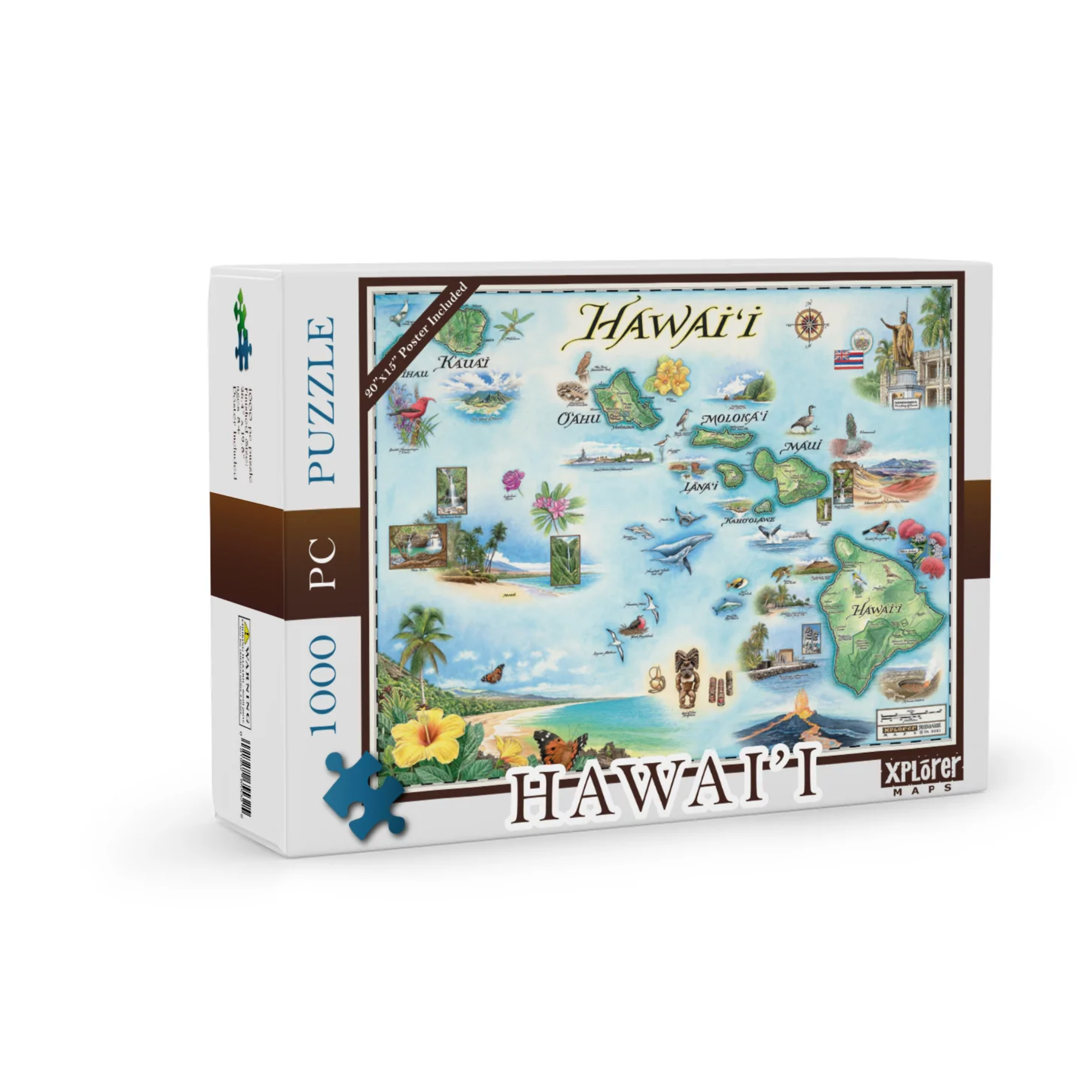 Xplorer Maps, Hawaii 1,000 Piece Puzzle