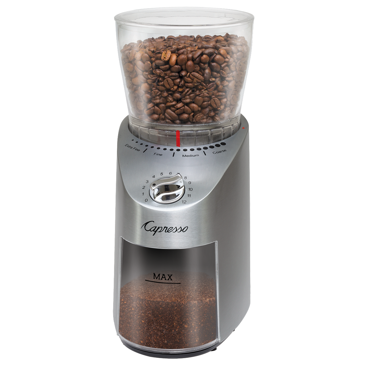 Capresso, Infinity Plus Conical Burr Die-Cast Stainless Steel