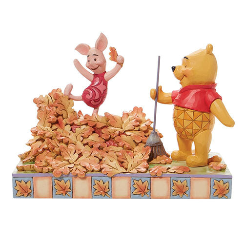 Jim Shore, Jumping Into Fall Pooh & Piglet in Fall