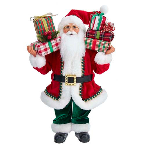 Kurt S Adler, Kringle Klaus Traditional Santa with Gifts 17"