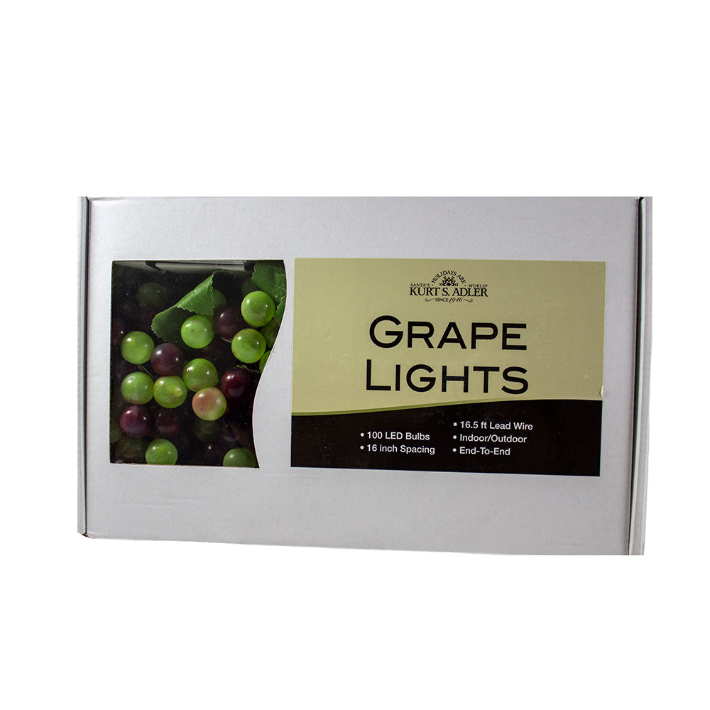 Kurt S Adler, LED Green Grape 100 Light Set