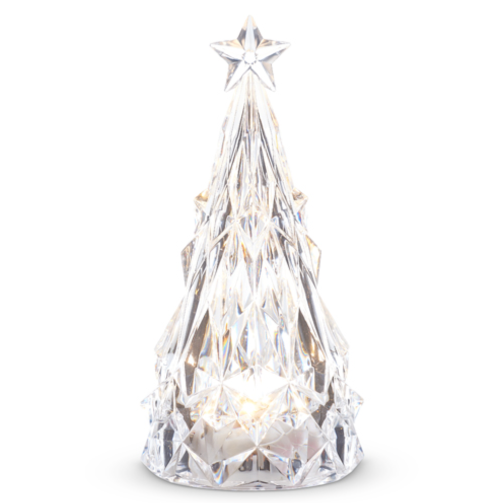 Raz, Lighted Acrylic Diamond Cut Tree 10.25"