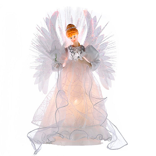 Kurt S Adler, Multi-Color Fiber Optic LED Angel Tree Topper 14"