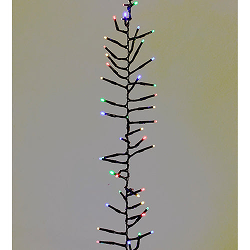 Designer's Excellence, Multi Function Twinkle Cluster Light Strand End-to-End Multi Color with Black Cord 630" 1,560 Lights