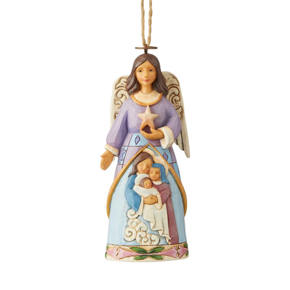 Jim Shore, Nativity Angel with Holy Family Ornament