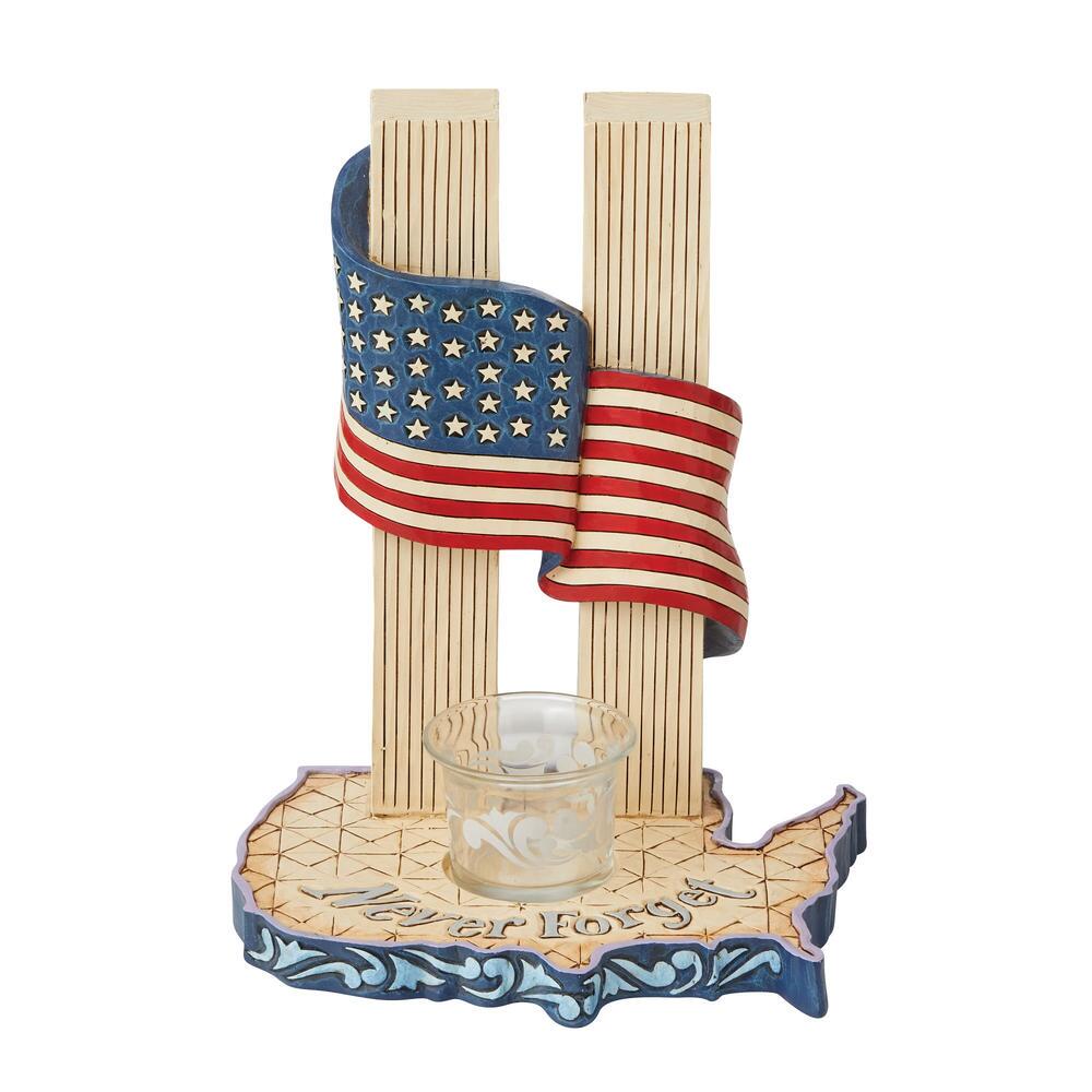 Jim Shore, Never Forget Fallen But Not Forgotten 9-11 Memorial Candleholder