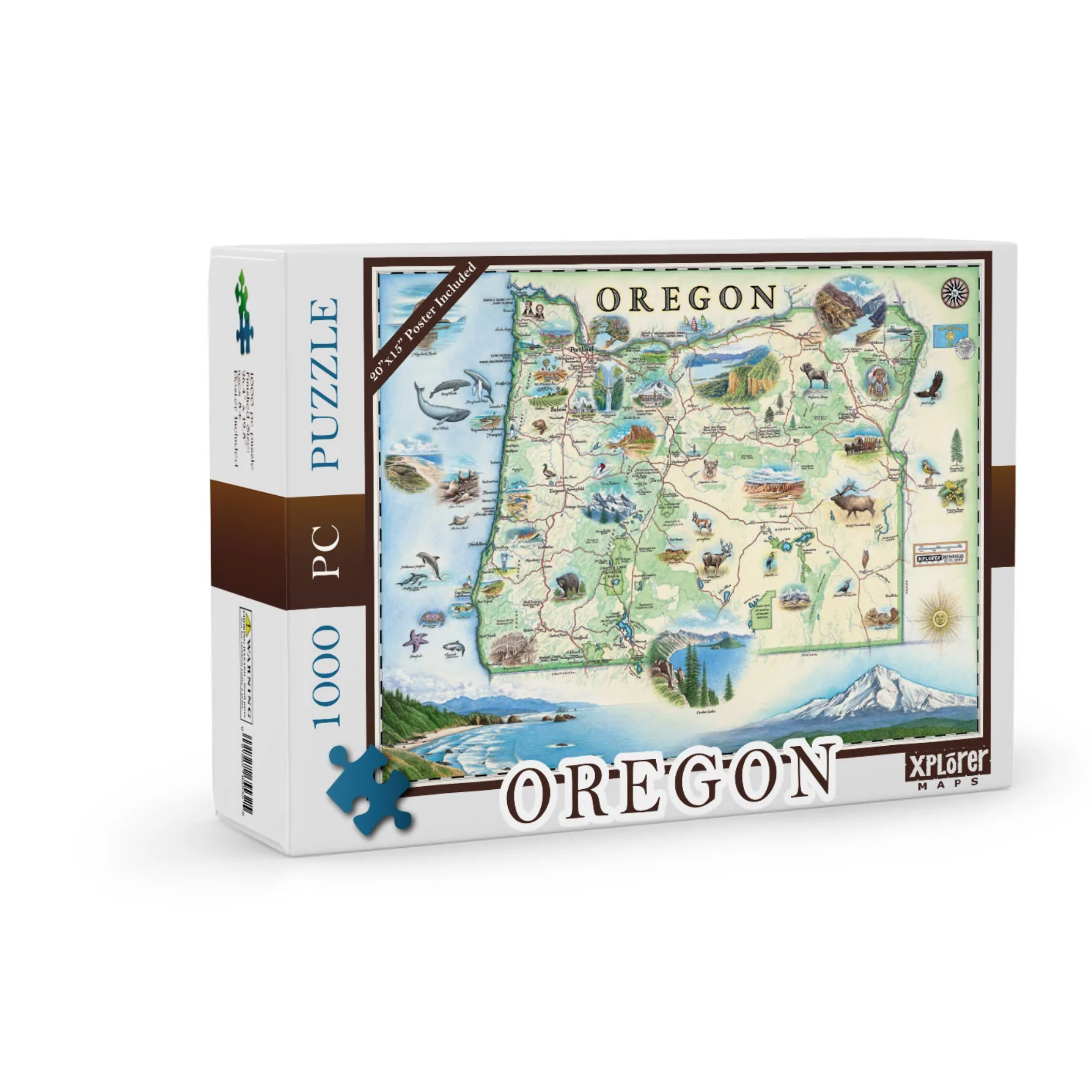 Xplorer Maps, Oregon 1,000 Piece Puzzle