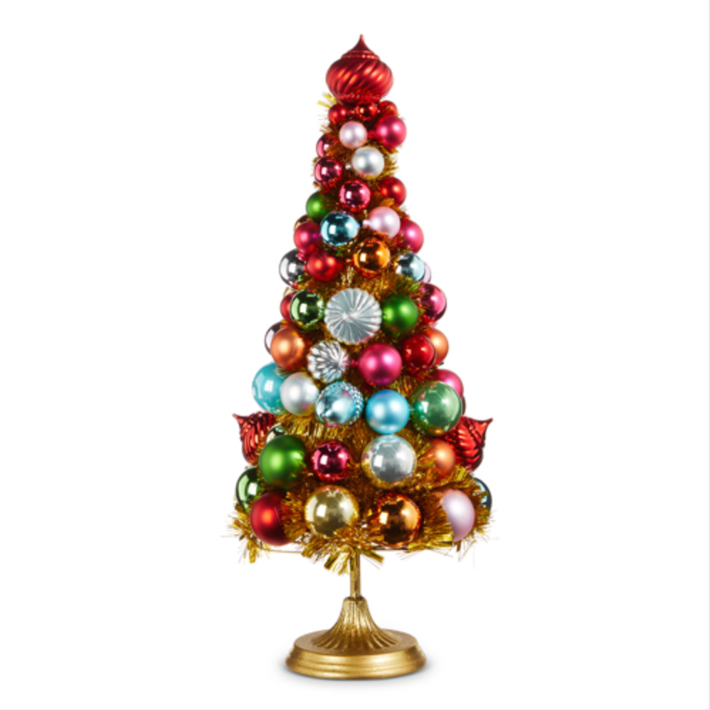 Raz, Parisian Pink Ornament Tree on Pedestal 21"