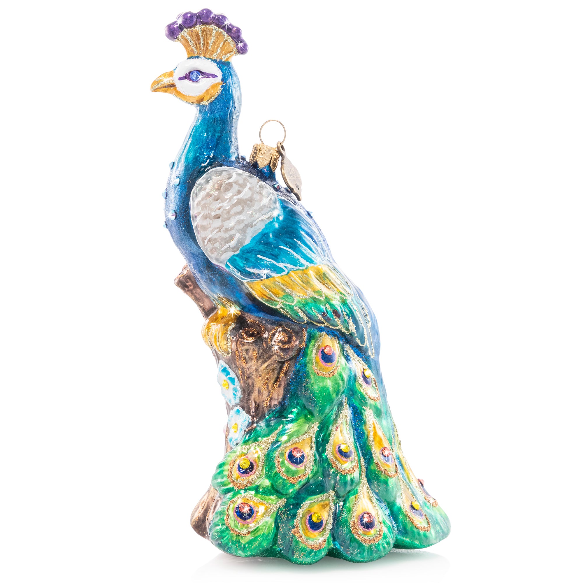 Jay Strongwater, Peacock Glass Ornament