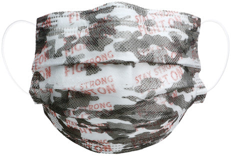 Pavilion Gift, Pink Camo Stay Strong Fight On Disposable Surgical Fask Mask Set of 7