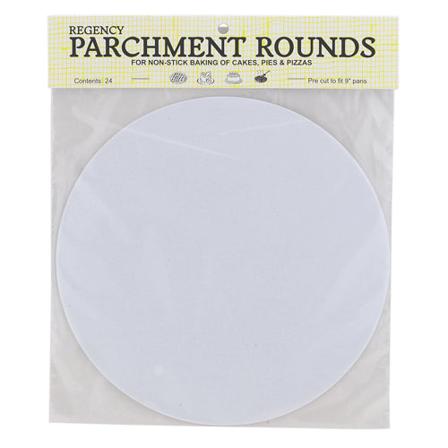 Regency Wraps, Pre-Cut Parchment Rounds 9” Set of 24