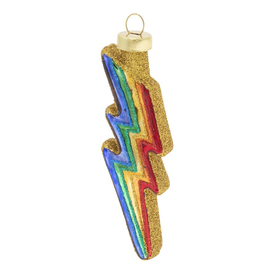 Kat & Annie, Rainbow Thunderbolt Ornament