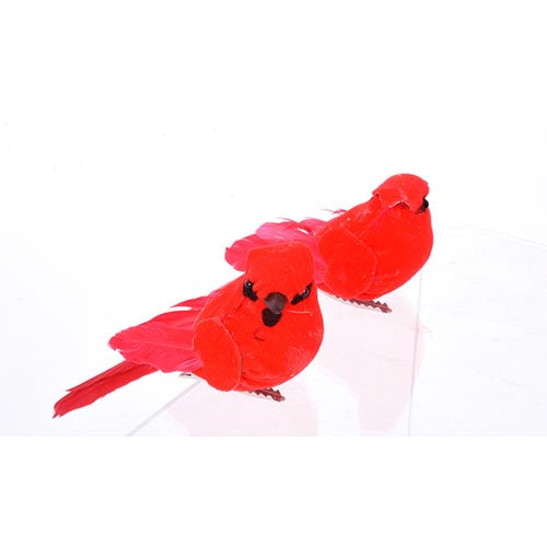 Designer's Excellence, Red Mini Cardinals with Clip 3" Set of 12