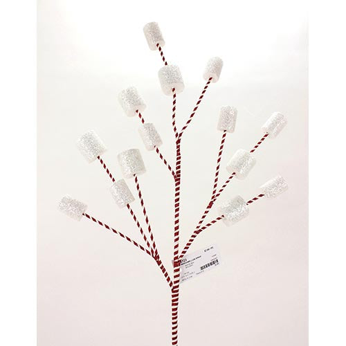 Designer's Excellence, Red & White Marshmallow Spray 32"