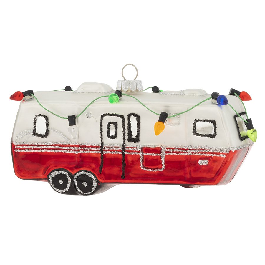 Kat & Annie, Retro Christmas Camper Ornament