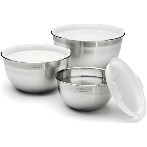 Cuisinart, Stainless Steel Bowl with Lid Set of 3