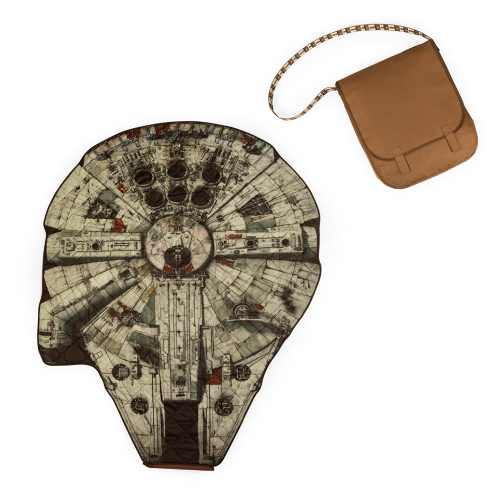 PicnicTime, Star Wars Chewbacca & Millenium Falcon Picnic Blanket in a Bag