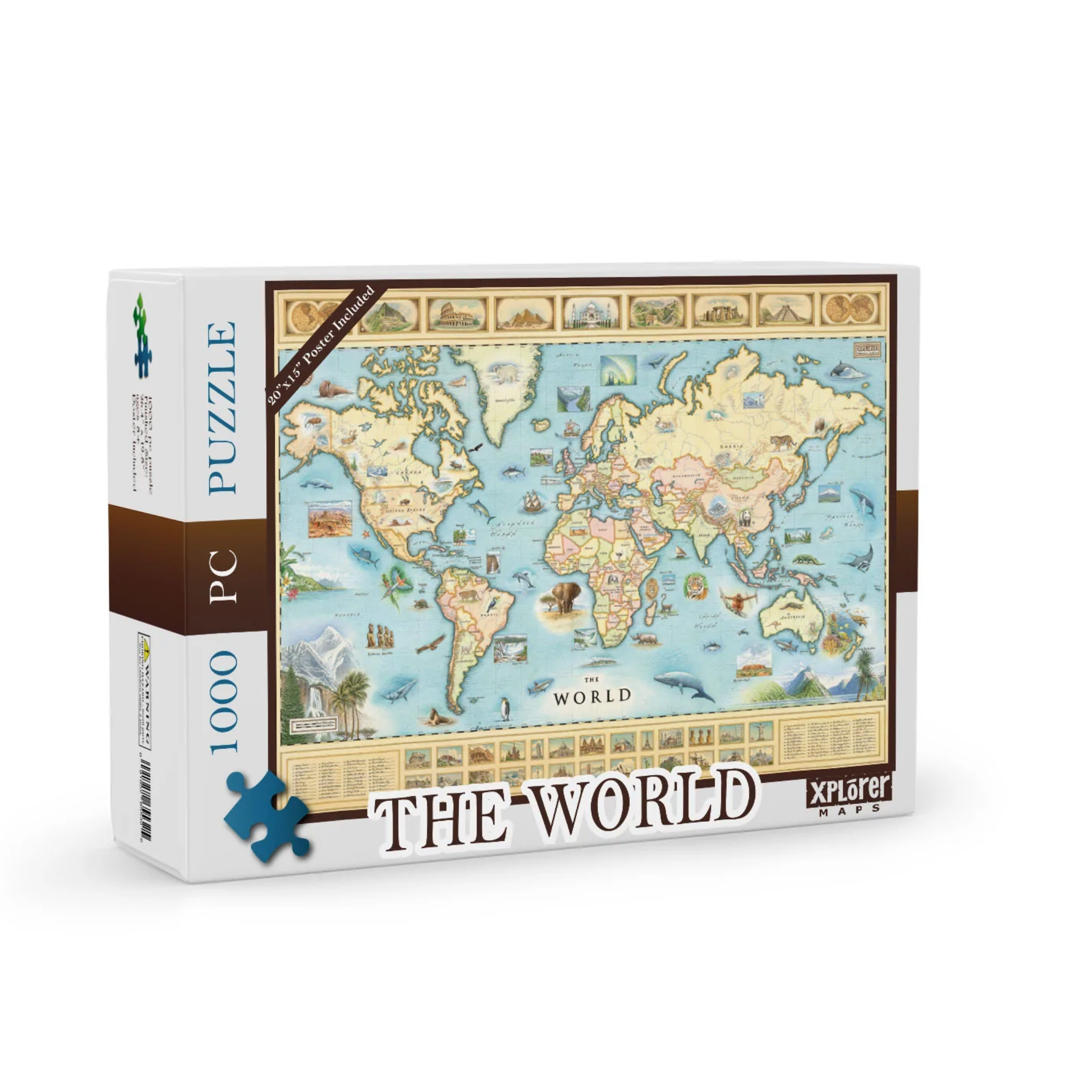 Xplorer Maps, The World 1,000 Piece Puzzle