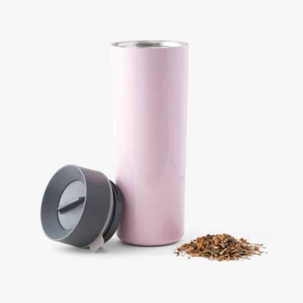 d.stil, Twist & Lock Thermal Tumbler Onyx, Charcoal & Petal Pink 16oz