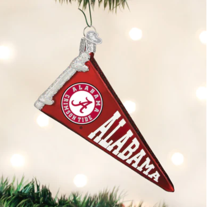 Old World Christmas, University of Alabama Pennant Ornament