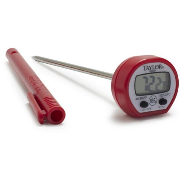 Taylor Market, Waterproof Intant Read Thermometer Red