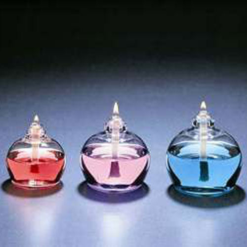 Wolfard Glass Blowing Company, Wolfard Flower Bulb Oil Lamp Set of 3